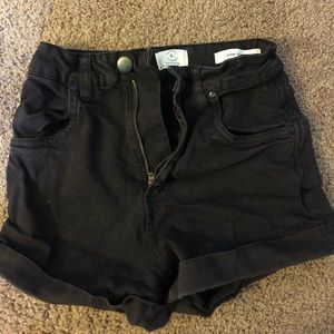 Black high waisted shorts